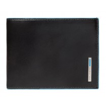 Portafoglio uomo portamonete RFID BLUE SQUARE NERO